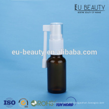 Amber glass bottle with oral spray pump